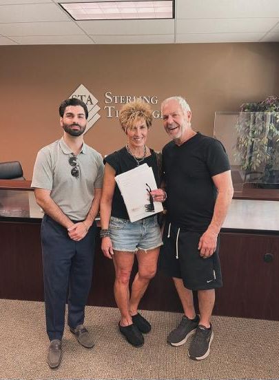 Stefano with clients at a closing